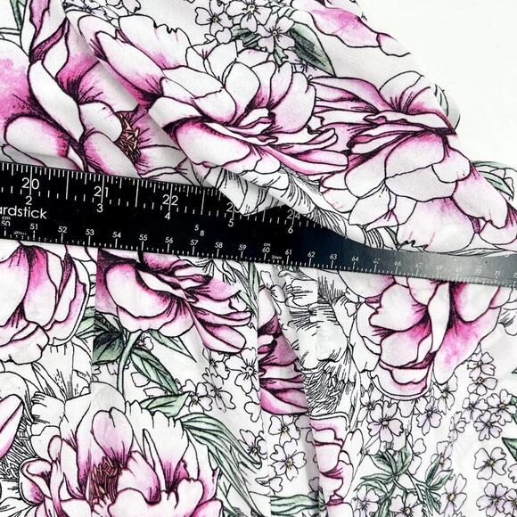 Torrid Pink White Floral Halter Neck Tied Long Sleeve Blouse Size 2/XXL - Picture 3 of 5